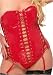 Plus Size Patent Leather PVC Lace-Up Corset in Black or Red 1x 2x 3x