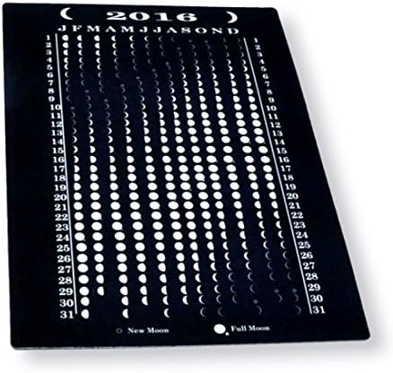 2016 Moon Phase Calendar Fridge Magnet &amp; Gift Card