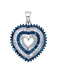 0.90CTW BLUE DIAMOND MICRO-PAVE PENDANT