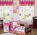 Pink and Orange Butterfly Collection Toddler Bedding 5 pc Set