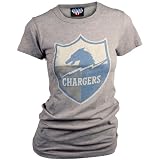 San Diego Chargers Women's Vintage Short Sleeve T-Shirt (Steel Heather)