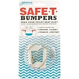 Compac's Safe T Bumpers, Toilet Seat Stabilizers Lock Seat Safely in Place, Keeps Children, Elderly, Disabled or Infirm Safe From Slipping Off Shaking, Moving or Wobbly Toilet Seat-Easy to Install