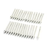 uxcell ダイヤモンド研削ドリルビットセット 合金 ダイヤモンド素材 シルバートーン 30個入り