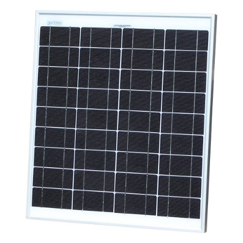 40W AKT Solar Panel Kit PLUS CROCODILE CLIPS with 5A charge controller and solar cables - Complete kit for a 12V system e.g. in a Caravan, Boat or Outhouse