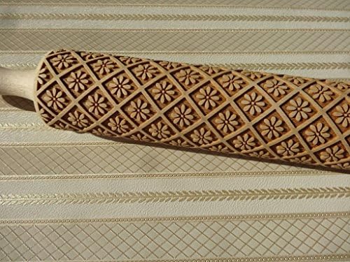ROYAL FLOWER pattern rolling pins and cookie cutter