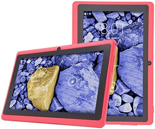 FunnTab 7 Inch Quad Core A33 Android 4.4.2 Bluetooth WiFi 1280x800 IPS Screen Dual Camera Tablet PC (8GB Rosy)