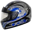 Vega Mach 1 Blue Drakkar Graphic Medium Full Face Snowmobile Helmet