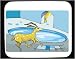 Mouse Pad with deer, running, Asia, elk, park, water, tourist, pool, zoo, India, animal