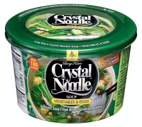 Crystal Noodle Vegetable & Eggs, 1.83 Ounce Cardboard Cup (Pack of 6)
