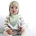 Baby Bandana Bibs Made of 100% Organic Cotton Soft and Comfy for Baby Girl. Cute Burp Clothes Pink and Light Green. Pack of 2