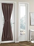 Elegance Blackout french door curtains/panel 40W by 72L Inches-Chocolate