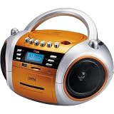 jWIN Electronics JX-CD573DORG Portable Stereo Boombox with CD - Cassette - Radio