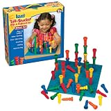 Lauri Toys Deluxe Tall-Stacker Pegs and Pegboard Set