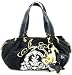 Juicy Couture Medium Black Signature Baby Fluffy Terry Hobo Bag