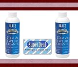 Blitz Concentrated Jewelry Cleaning Solution with free Microfiber Cleaning Cloth Ideal for use with Ultrasonic Cleaners