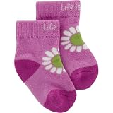 Life is good. Baby Cotton Socks - Sunflower - Peony Pink - 0-12 Months