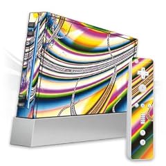 Design Skins f�r Nintendo Wii - Rainbow Waves Design Folie