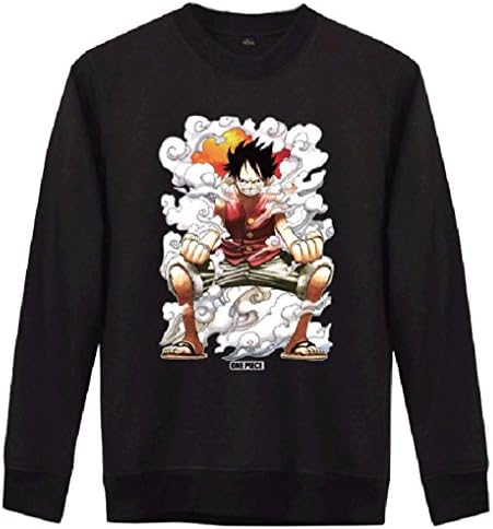 One Piece Printed Long Sleeves Sweatshirts (M (US S), Black)