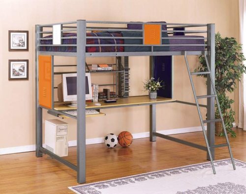 Teen Trends Full Loft Study Bunk Bed