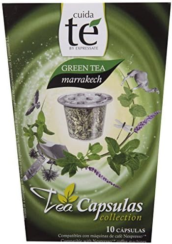 Cuida Te Green Tea Makkakech, Green Tea with Mint, Nespresso compatible, 10 Capsules by Ciuda te