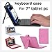 Afunta Colourful 7 inch Universal Tablet PC Leather Case with Keyboard/Holder/Capacitive stylus for 7