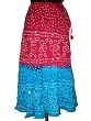 Ladies Fashion bandhani tie and dye long skirts in Rose With Sequin cotton 36" FREE SHIPPING