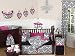 Hot Pink, Black and White Isabella Girls Baby Bedding 9 pc Crib Set
