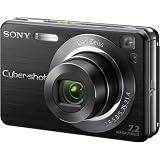 Sony Cybershot DSCW120/B 7.2MP Digital Camera with 4x Optical Zoom with Super Steady Shot (Black)