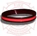 Thin Red Line Silicone Wristband - Firefighter