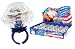 WHOLESALE LOT w/ DISPLAY 36 pc Jumbo Jewels Light Up USA Flashing Rings