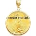 14K Gold Bezel Jewelry for 1oz American Eagle Coin