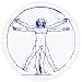Leonardo DaVinci Vitruvian Man car bumper sticker window decal 4" x 4"