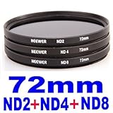 72MM 3 Piece Neutral Density Photography Filter Kit for ANY Digital SLR Cam ....