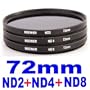 NEEWER� 72MM 3 Piece Neutral Density Photography Filter Kit for ANY Digital SLR Camera with a 72MM Front Threaded Lens. Includes: ND2, ND4, & ND8 Filters!