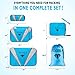 Packing Cubes 6 Piece Premium Set - Includes Laundry Bag and Hanging Toiletry Bag