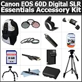 8GB Accessory Kit For Canon EOS 60D Digital Camera Includes 8GB High Speed SD Memory card + USB 2.0 High Speed Card Reader + Extended Replacement LP-E6 (2200 mAH) Battery + Ac/Dc Rapid Travel Battery Charger + Deluxe SLR Backpack + 52" Pro Tripod + More
