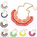 Popular Lovely Gothic Vintage Lady Bubble Fringe Bib Party Statement Necklace