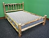 Midwest Log Furniture - Queen Rustic Pine Log Bed