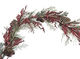 5.5' x 14 Mixed Red Berry Cedar Pine Artificial Christmas Garland