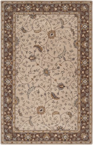 10' x 14' Theodorius Desert Sand and Brown Hand Tufted Wool Area Throw Rug 10' x 14' Theodorius Desert Sand and Brown Hand Tufted Wool Area Throw Rug