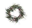 24" Battery Operated Pre-Lit LED Red Mini Apple Christmas Wreath - Clear Lights