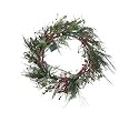 24" Battery Operated Pre-Lit LED Red Mini Apple Christmas Wreath - Clear Lights