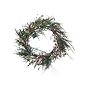 24" Battery Operated Pre-Lit LED Red Mini Apple Christmas Wreath - Clear Lights