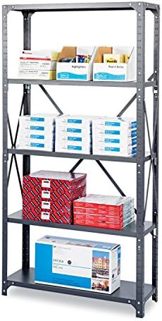 SAF6269 UNITED STATIONERS (OP) STEEL SHELVING UNIT SIX SHLF 36X18X75 DK GRAY 1/