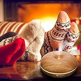 Azorro Aroma Essential Oil Diffuser, Wood Grain Ultrasonic Cool Mist Humidifier 7 LED Soothing Color Lights -6 HOURS Continuous Mist - Waterless Auto Shut-off Great For Baby Rooms, Yoga, Offices