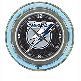 NHL Tampa Bay Lightning Neon Clock - 14 inch Diameter