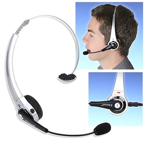 Silver Bluetooth Headset For Sony Playstation PS3 Slim
