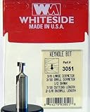 Whiteside Router Bits 3051 Keyhole Bit with 3/8-Inch Large Diameter and 7/16-Inch Cutting Length