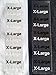 X-Large Clothing Labels Size Strip Stickers for Retail Apparel 1.25 x 5 Inch 125 Adhesive Stickers