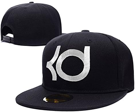 Kevin Durant Logo Adjustable Snapback Embroidery Hats Caps - Black/White